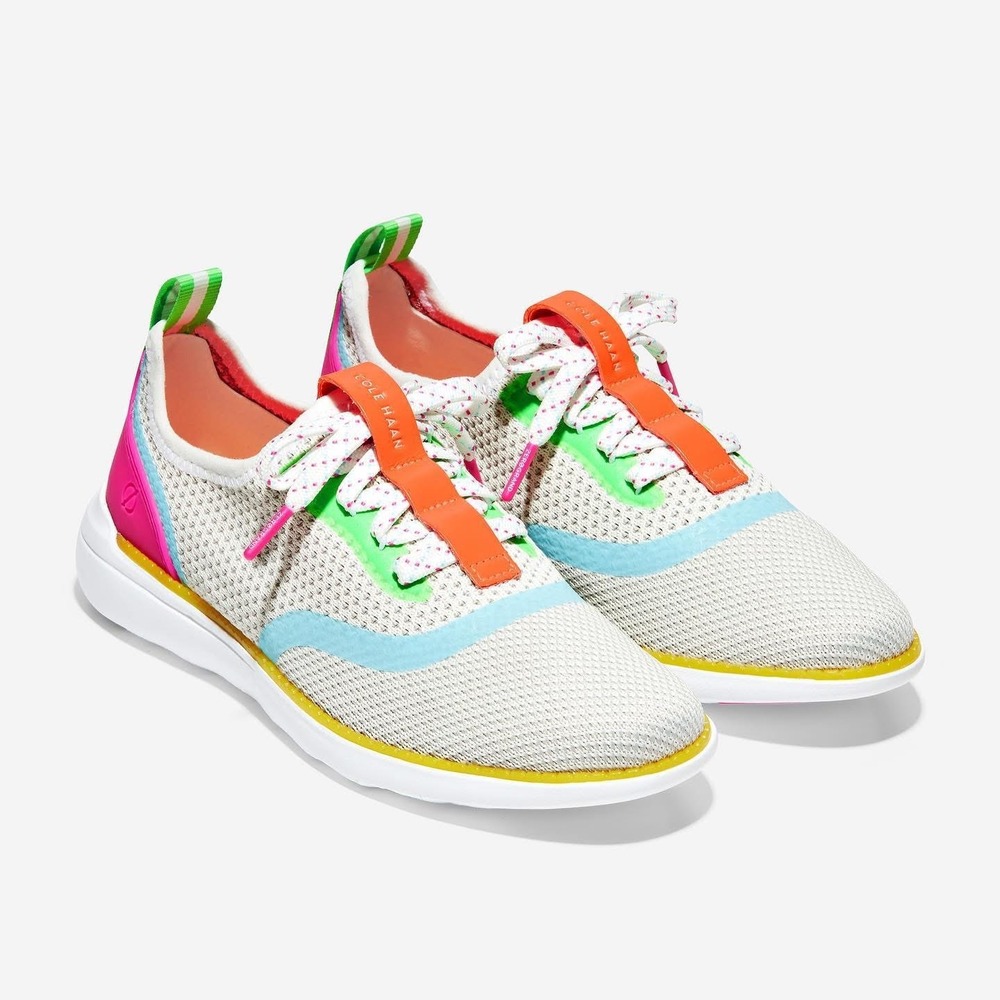 Cole Haan Zerogrand Global Womens Multi-Color Neon Mesh Athletic Sneakers 6.5B